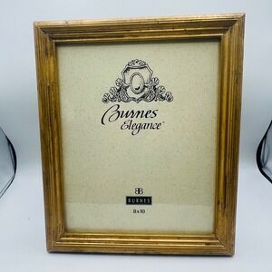 Burnes Elegance 8x10 Gold Wood Picture Frame Fluted Antiqued Tabletop